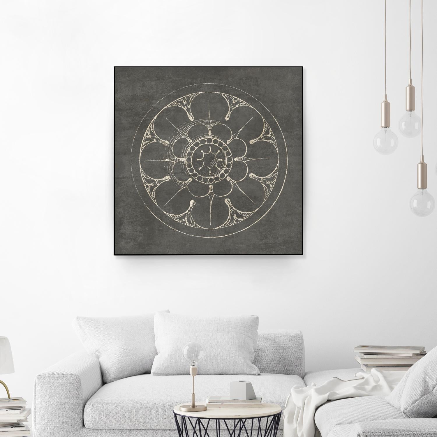 Rosette III Gray by Portfolio on GIANT ART - grey contemporary