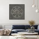 Rosette III Gray by Portfolio on GIANT ART - grey contemporary