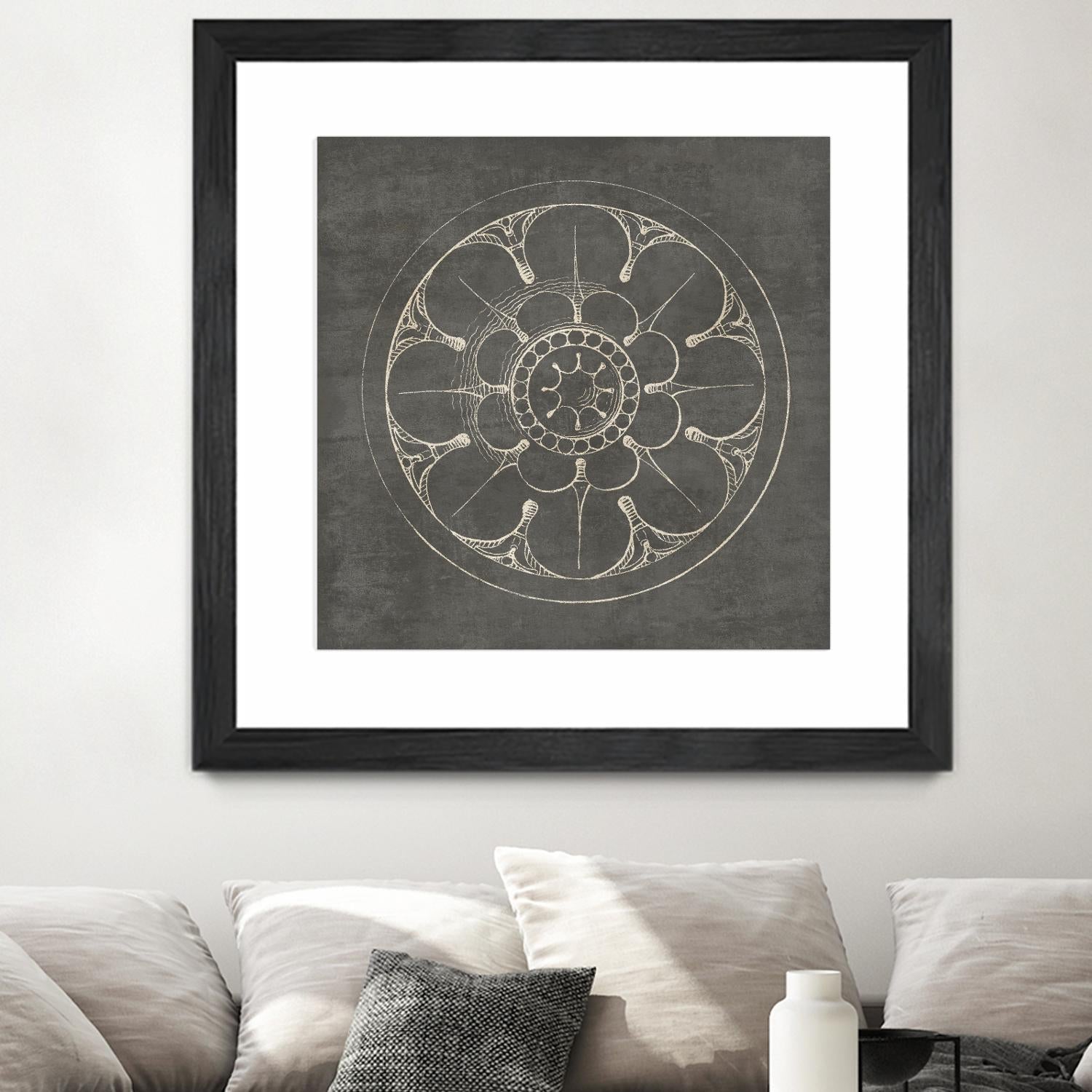 Rosette III Gray by Portfolio on GIANT ART - grey contemporary