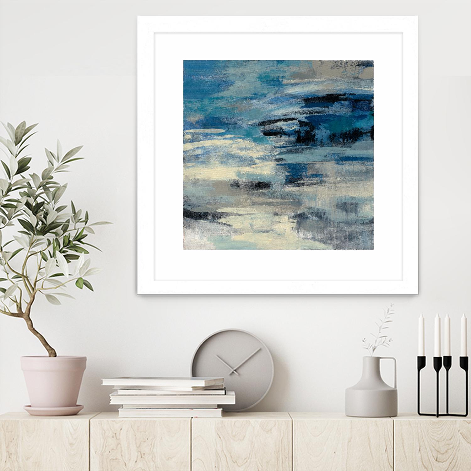 Indigo Wave by Silvia Vassileva on GIANT ART - black abstract