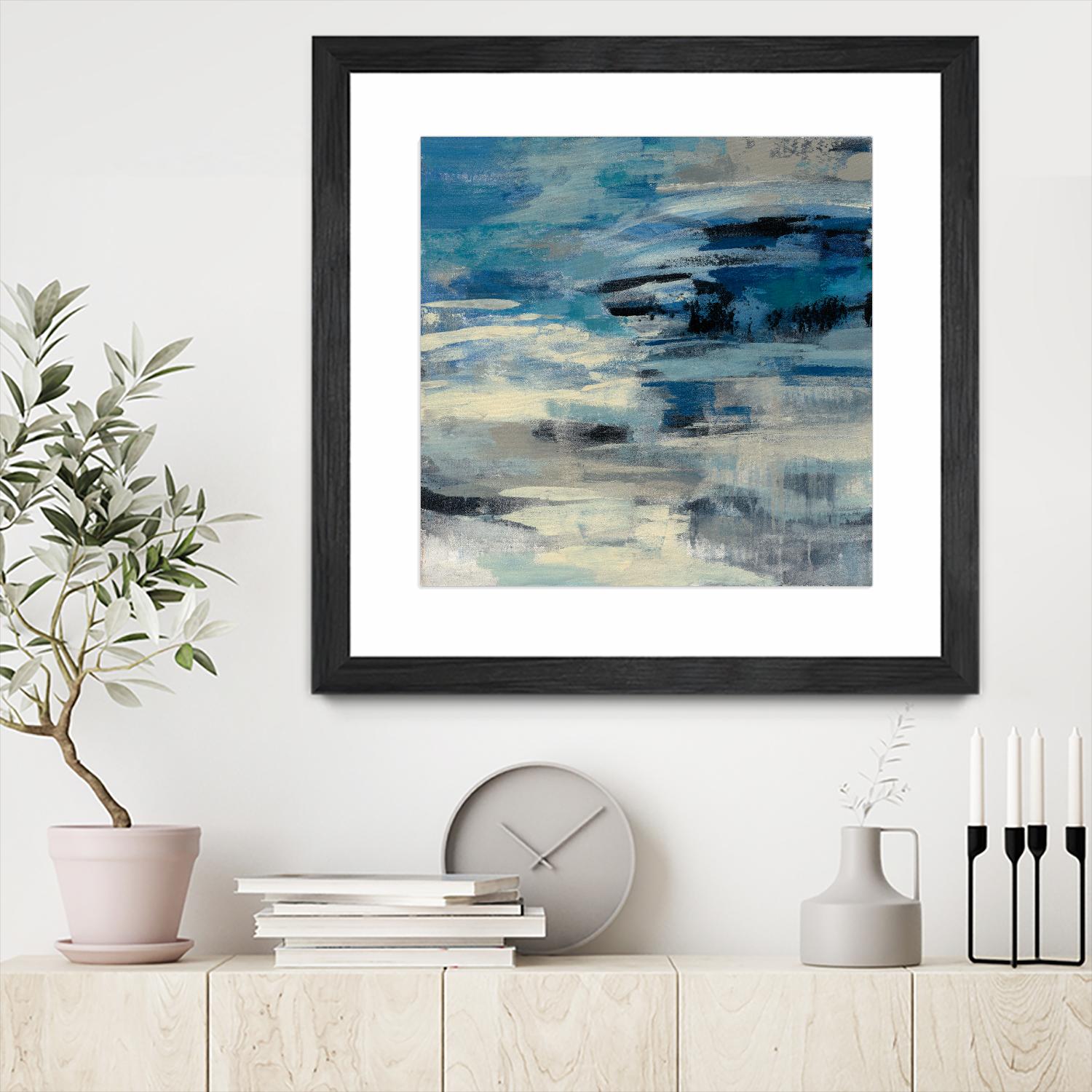 Indigo Wave by Silvia Vassileva on GIANT ART - black abstract