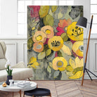 Yellow Floral Duo II by Silvia Vassileva on GIANT ART - grey floral
