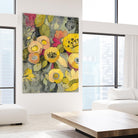 Yellow Floral Duo II by Silvia Vassileva on GIANT ART - grey floral