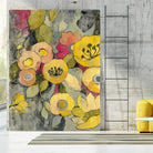 Yellow Floral Duo II by Silvia Vassileva on GIANT ART - grey floral