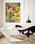Yellow Floral Duo II by Silvia Vassileva on GIANT ART - grey floral