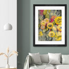 Yellow Floral Duo II by Silvia Vassileva on GIANT ART - grey floral