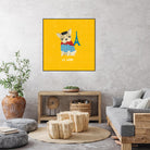 Good Dogs French Bulldog Bright by Moira Hershey on GIANT ART - blue animals
