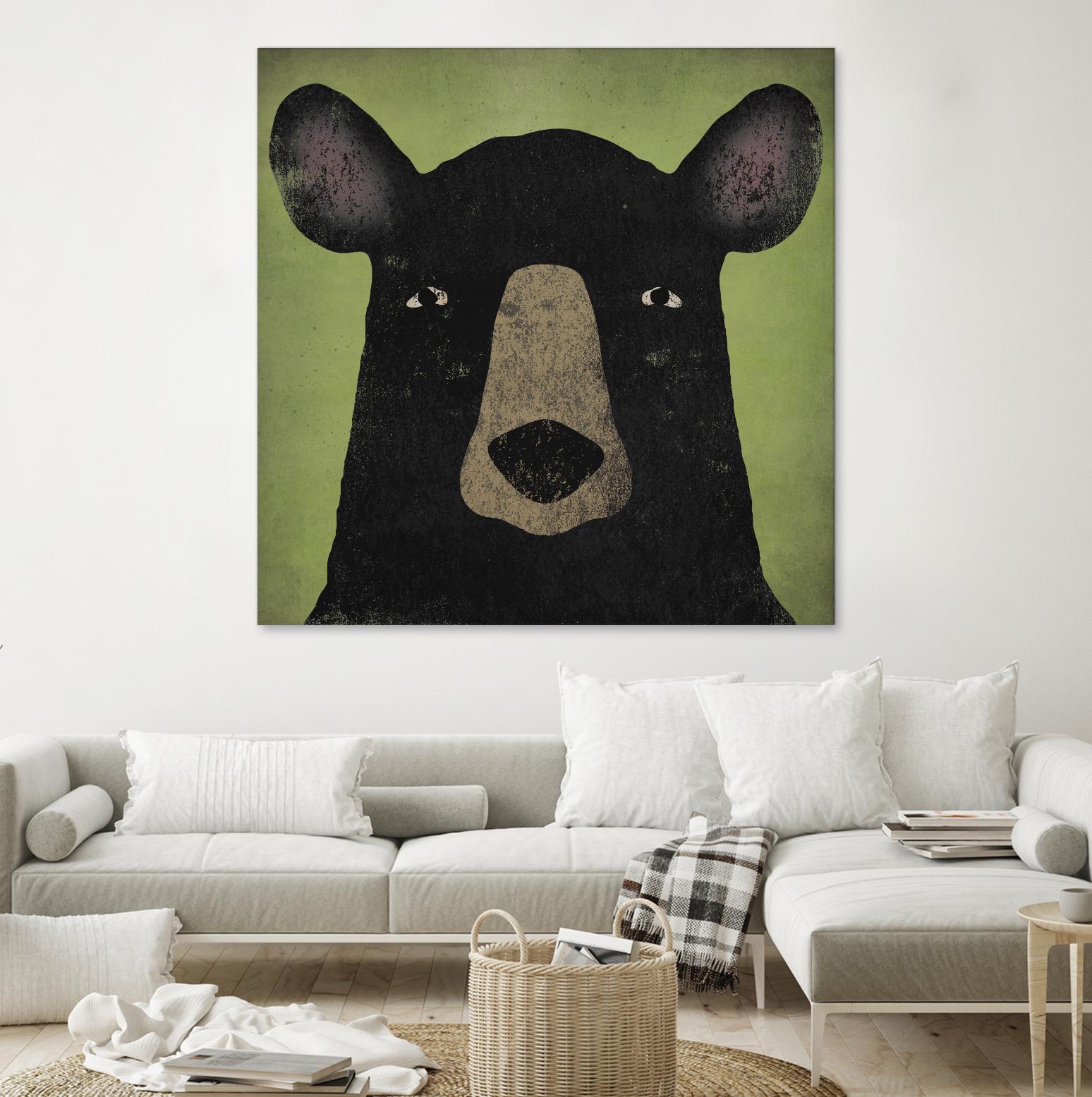The Black Bear by Ryan Fowler on GIANT ART - green animals