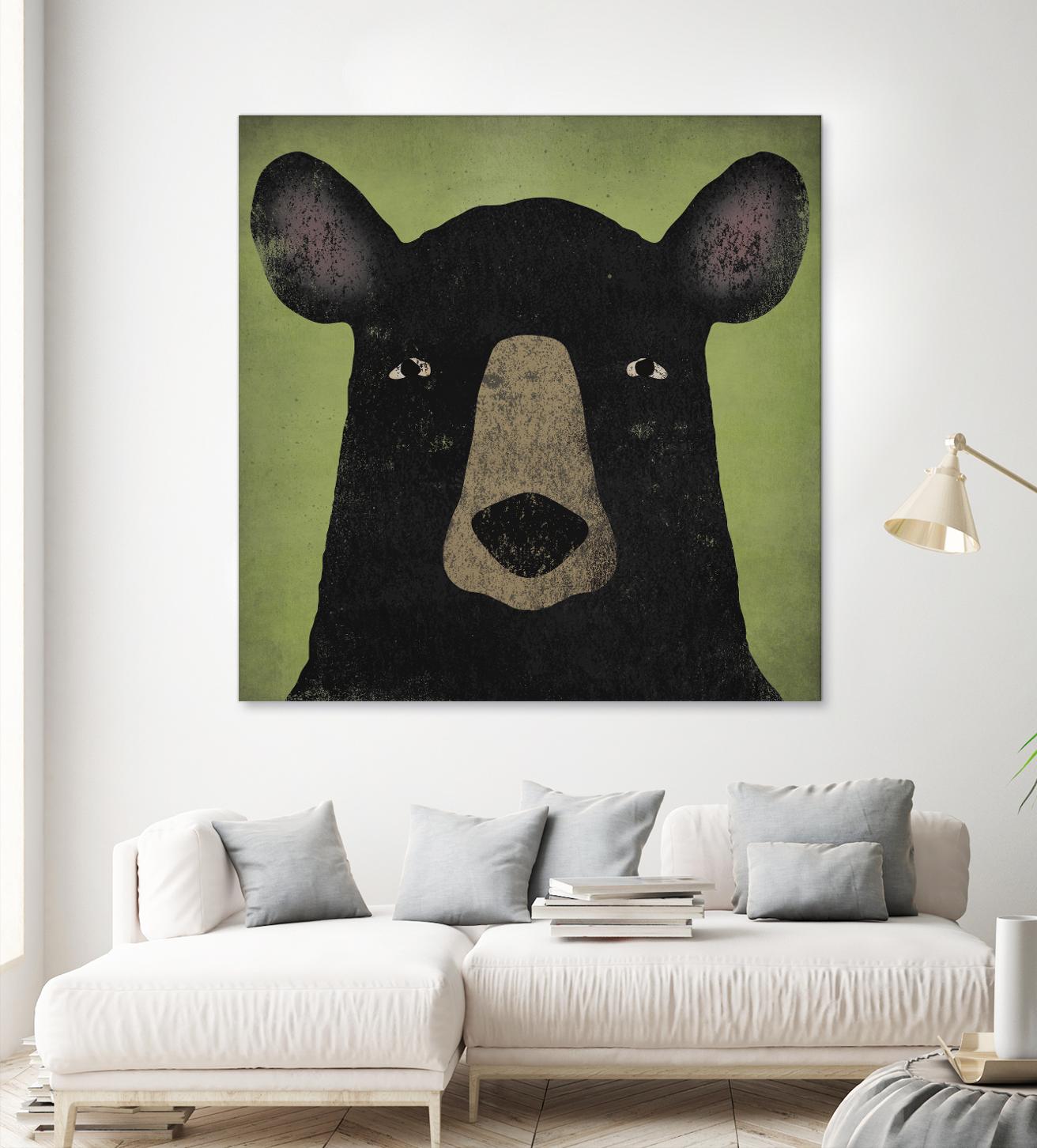 The Black Bear by Ryan Fowler on GIANT ART - green animals