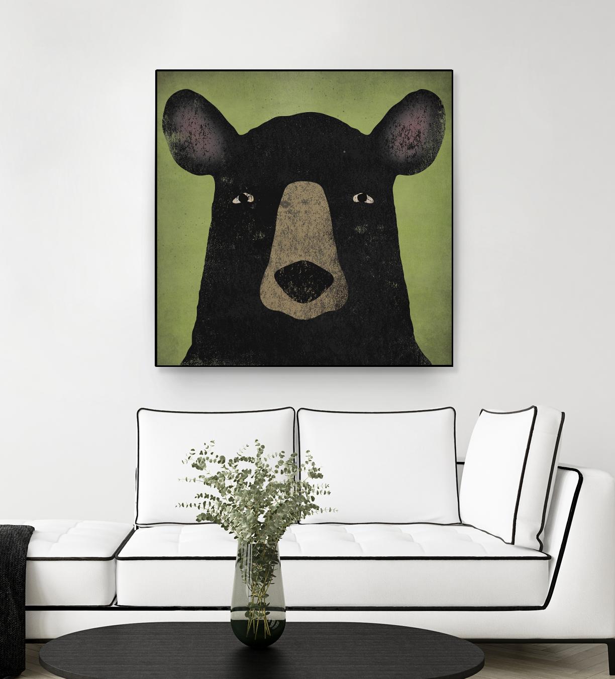 The Black Bear by Ryan Fowler on GIANT ART - green animals