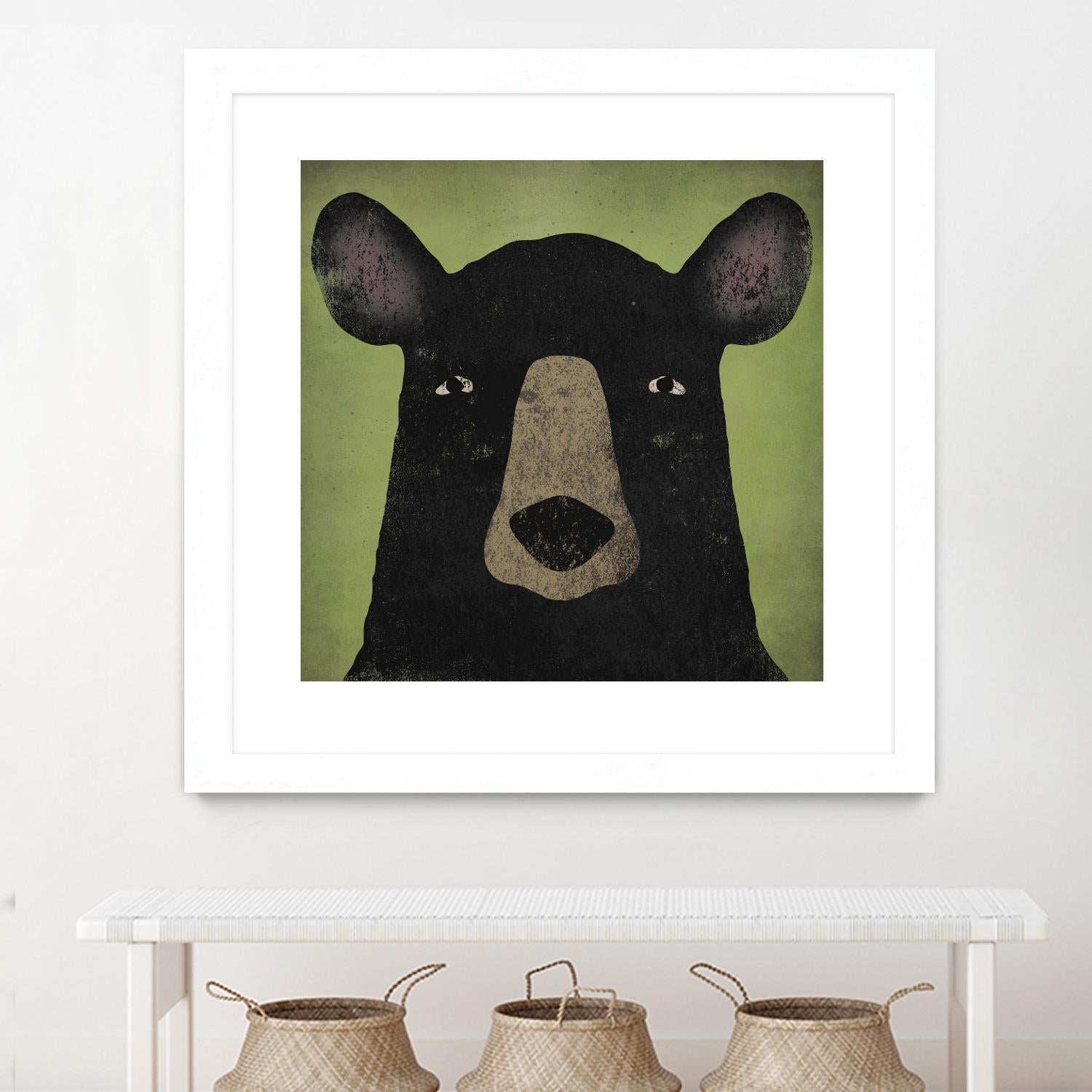 The Black Bear by Ryan Fowler on GIANT ART - green animals