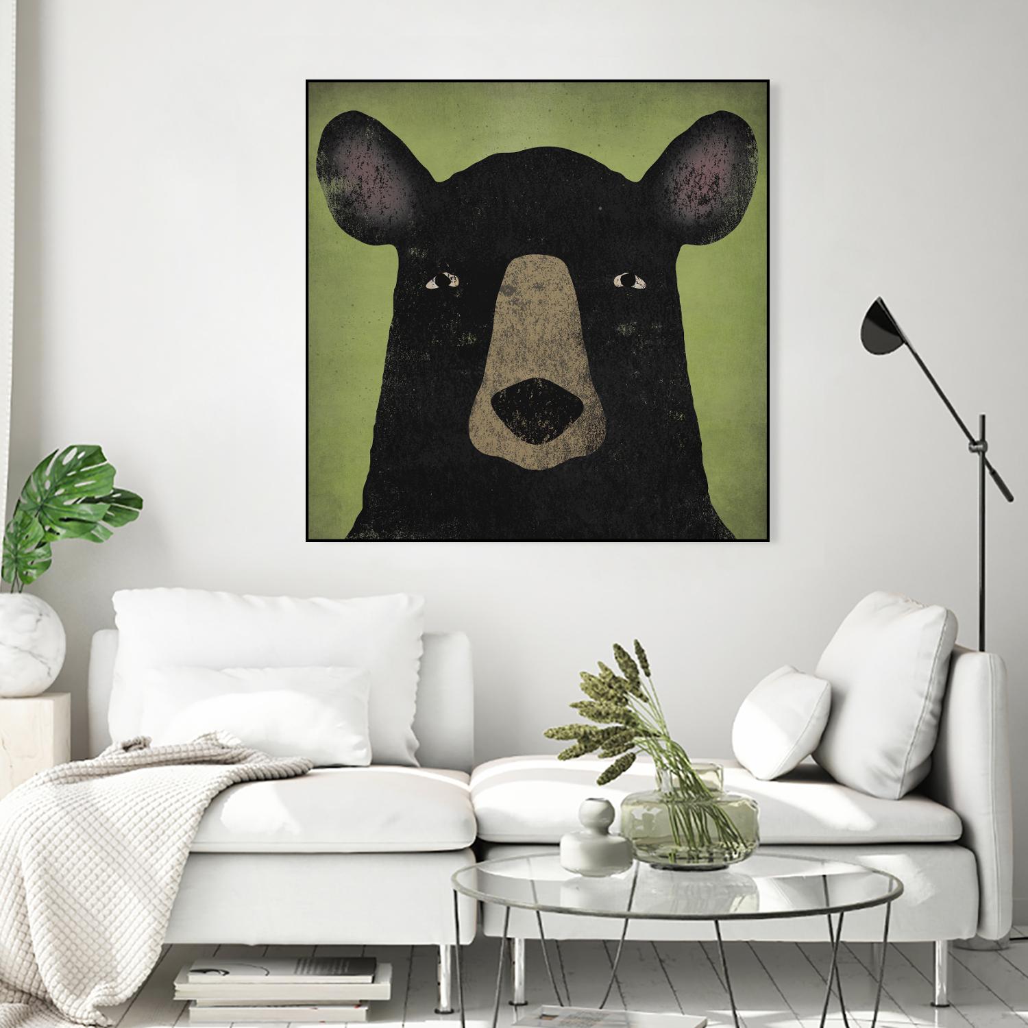 The Black Bear by Ryan Fowler on GIANT ART - green animals