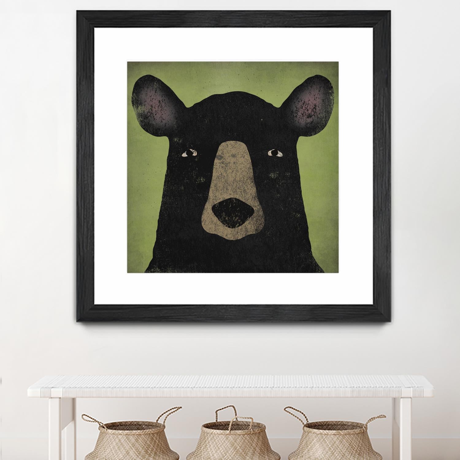 The Black Bear by Ryan Fowler on GIANT ART - green animals
