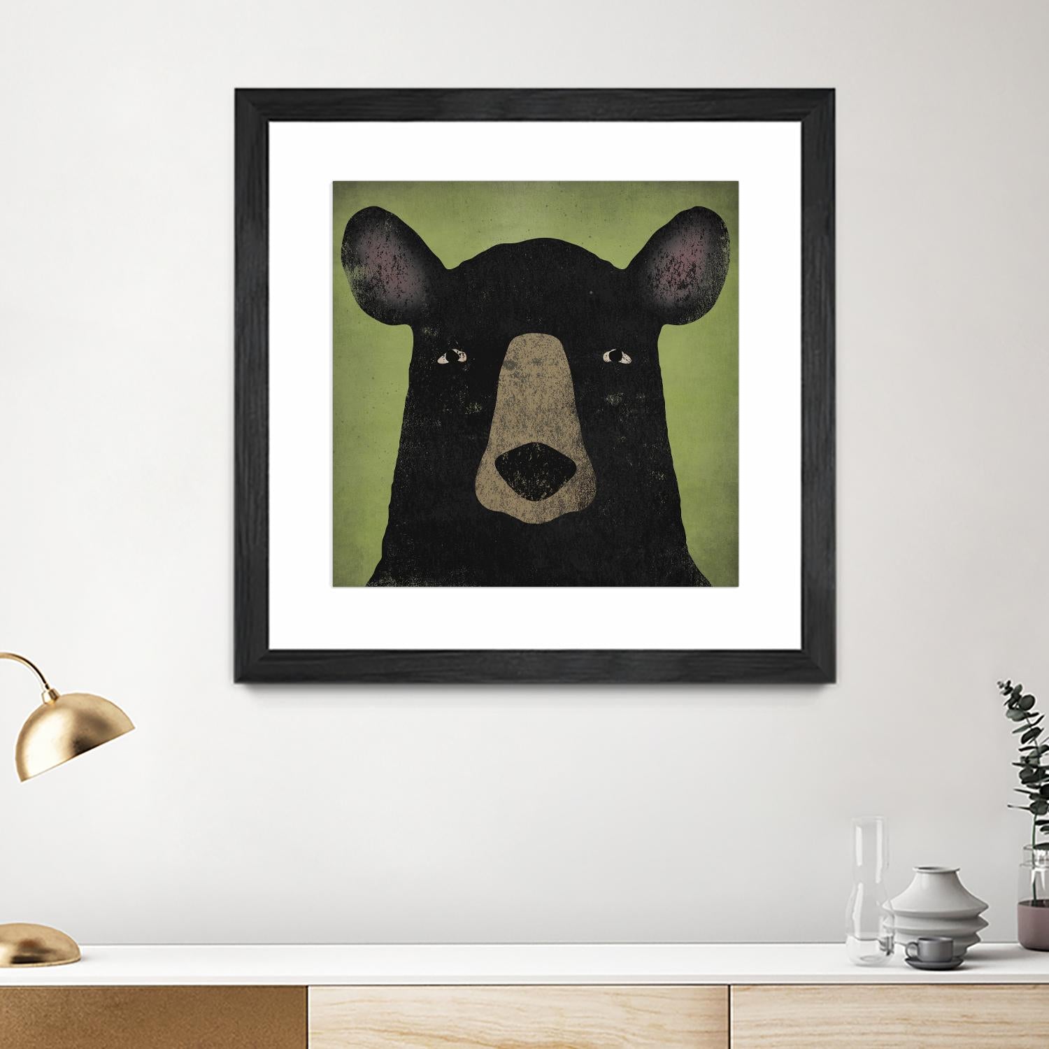 The Black Bear by Ryan Fowler on GIANT ART - green animals