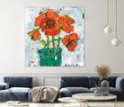 POP Original by Kellie Day on GIANT ART - turquoise floral