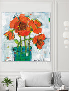 POP Original by Kellie Day on GIANT ART - turquoise floral