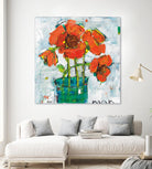 POP Original by Kellie Day on GIANT ART - turquoise floral