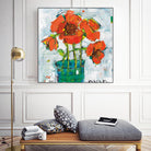 POP Original by Kellie Day on GIANT ART - turquoise floral