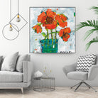 POP Original by Kellie Day on GIANT ART - turquoise floral