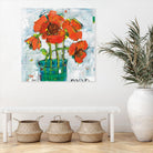 POP Original by Kellie Day on GIANT ART - turquoise floral