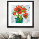 POP Original by Kellie Day on GIANT ART - turquoise floral