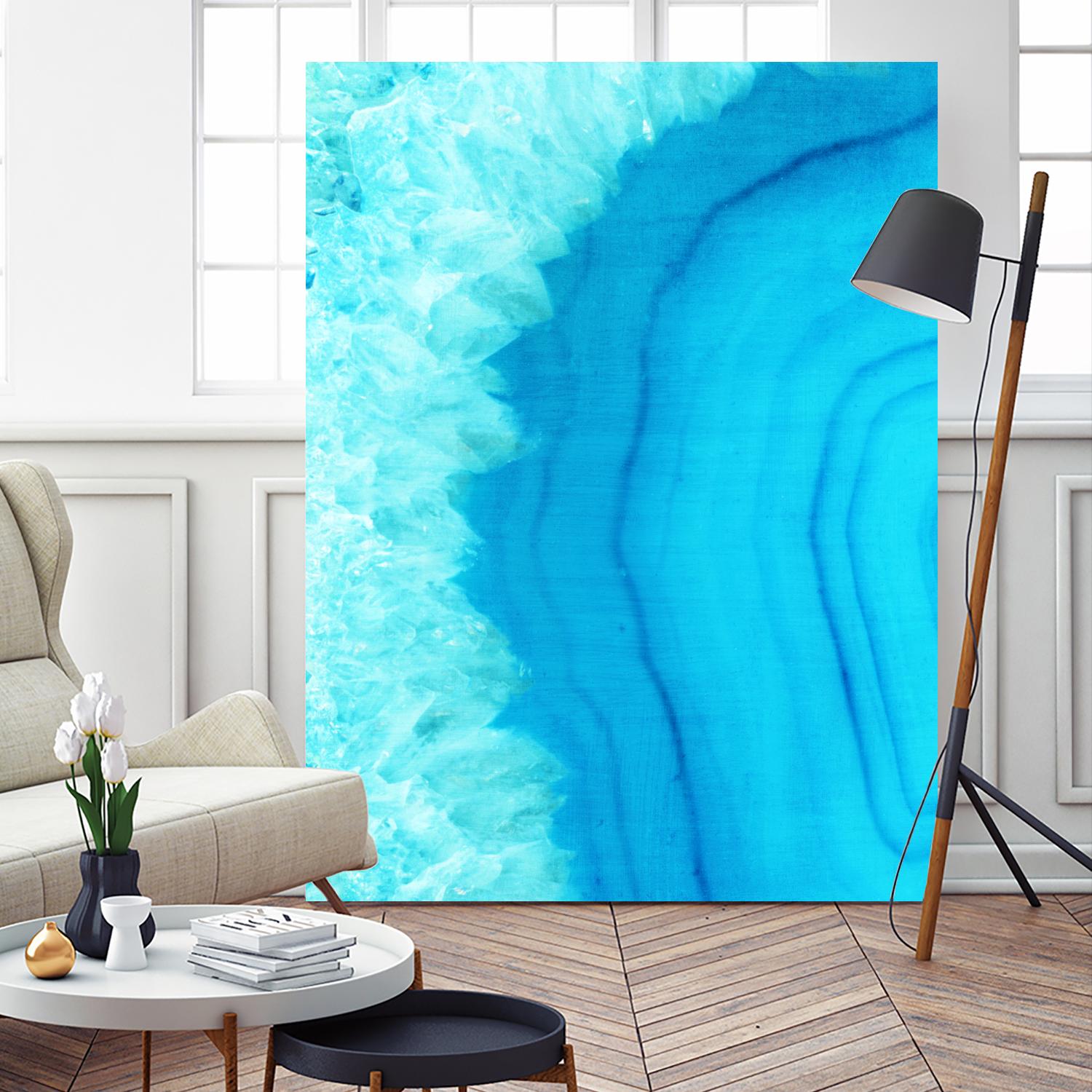 Agate Geode I by Portfolio on GIANT ART - blue contemporary