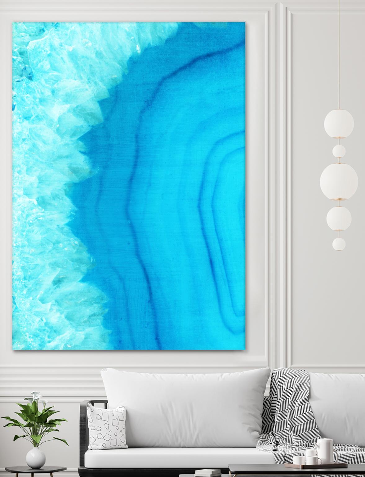 Agate Geode I by Portfolio on GIANT ART - blue contemporary