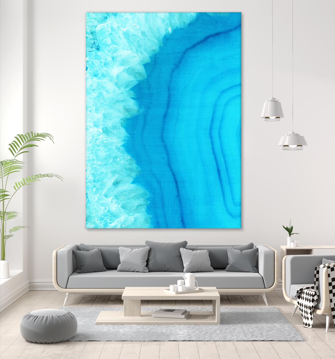 Agate Geode I by Portfolio on GIANT ART - blue contemporary
