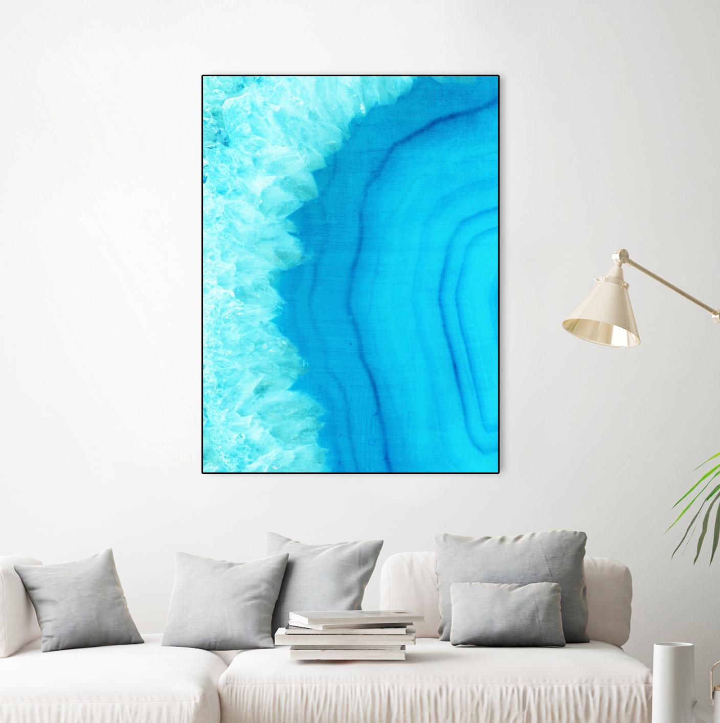 Agate Geode I by Portfolio on GIANT ART - blue contemporary