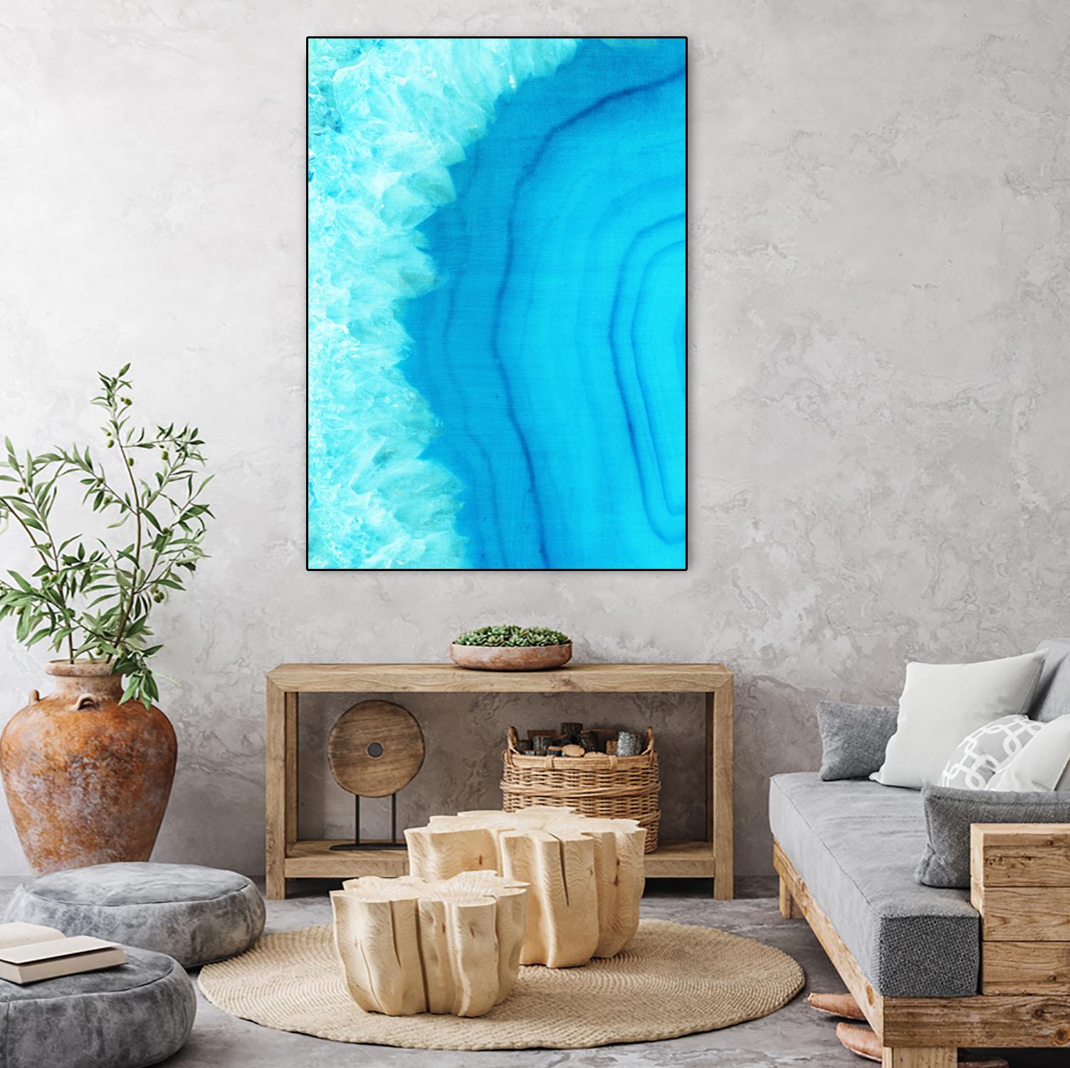 Agate Geode I by Portfolio on GIANT ART - blue contemporary