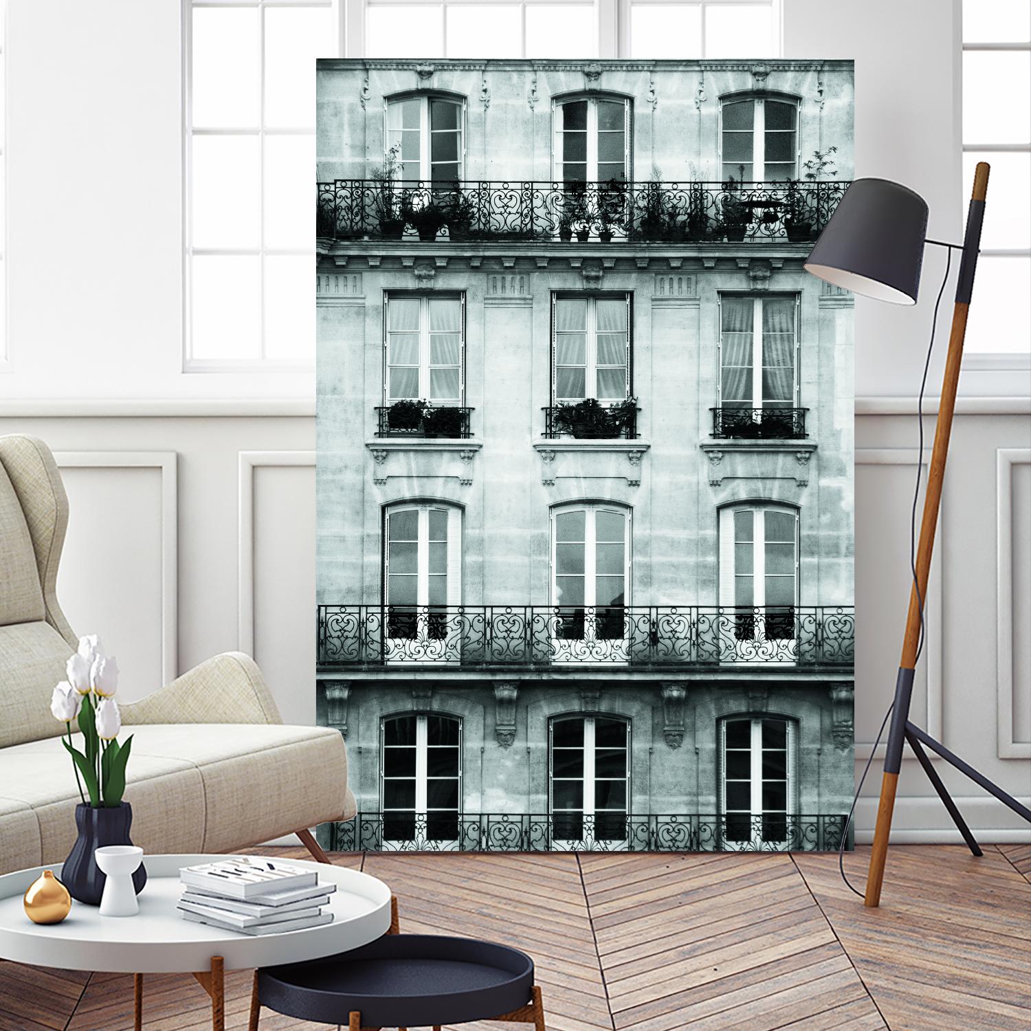 Across the Street II by Laura Marshall on GIANT ART - black architectural