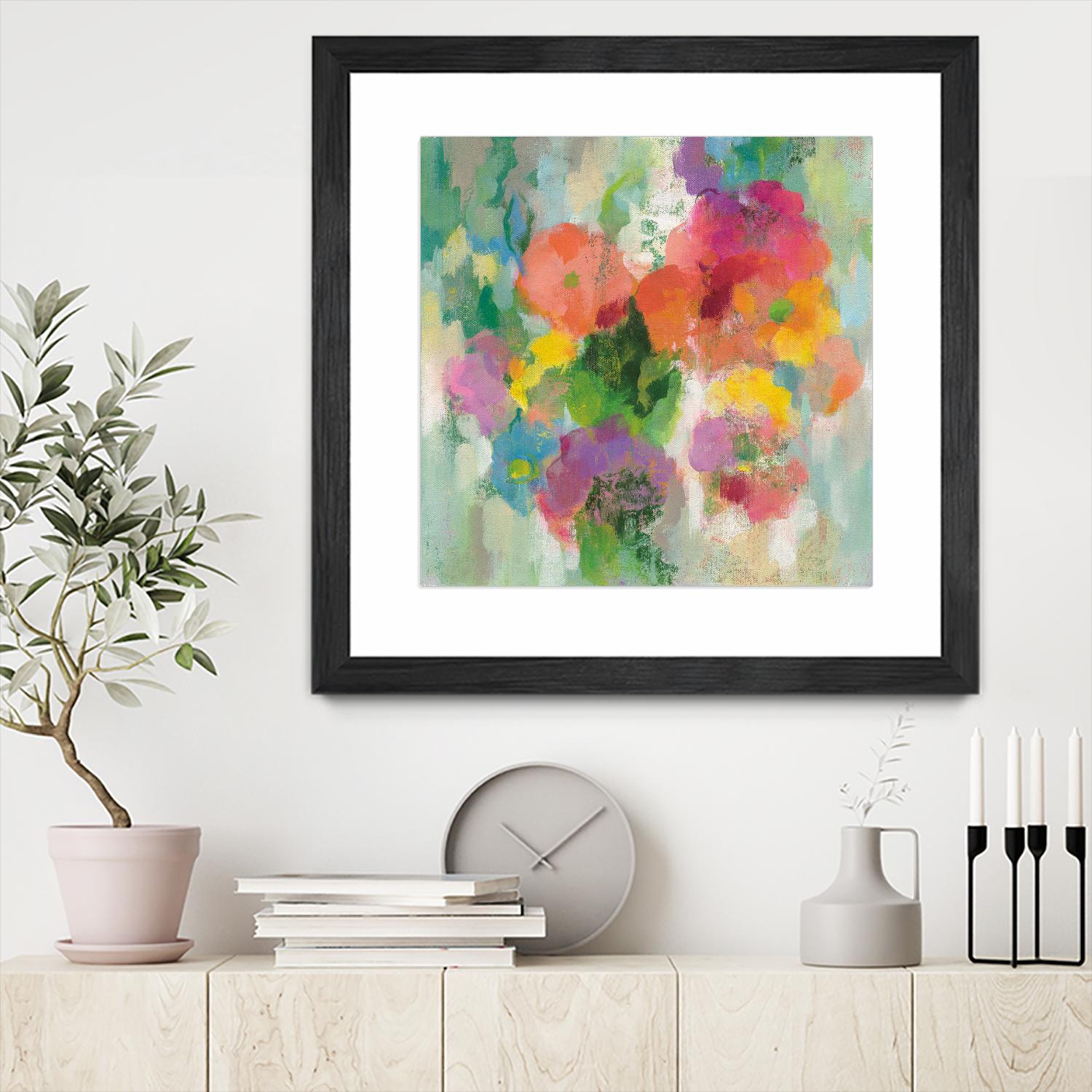 Colorful Garden II by Silvia Vassileva on GIANT ART - green floral