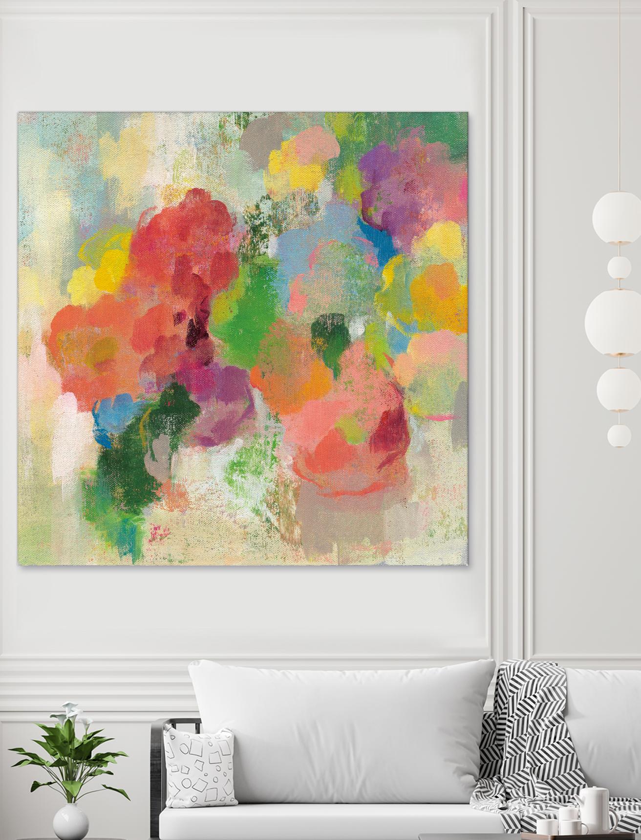 Colorful Garden III by Silvia Vassileva on GIANT ART - green floral