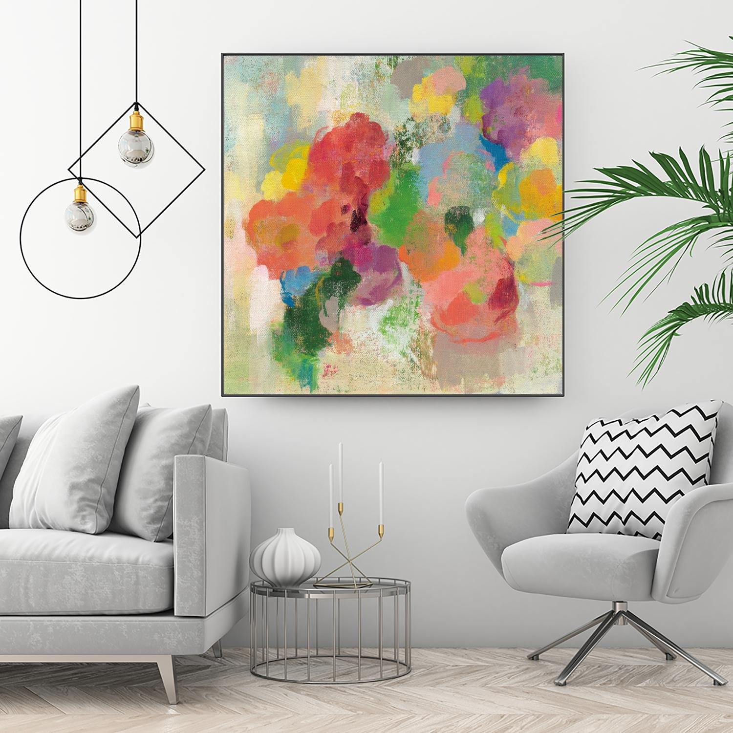 Colorful Garden III by Silvia Vassileva on GIANT ART - green floral