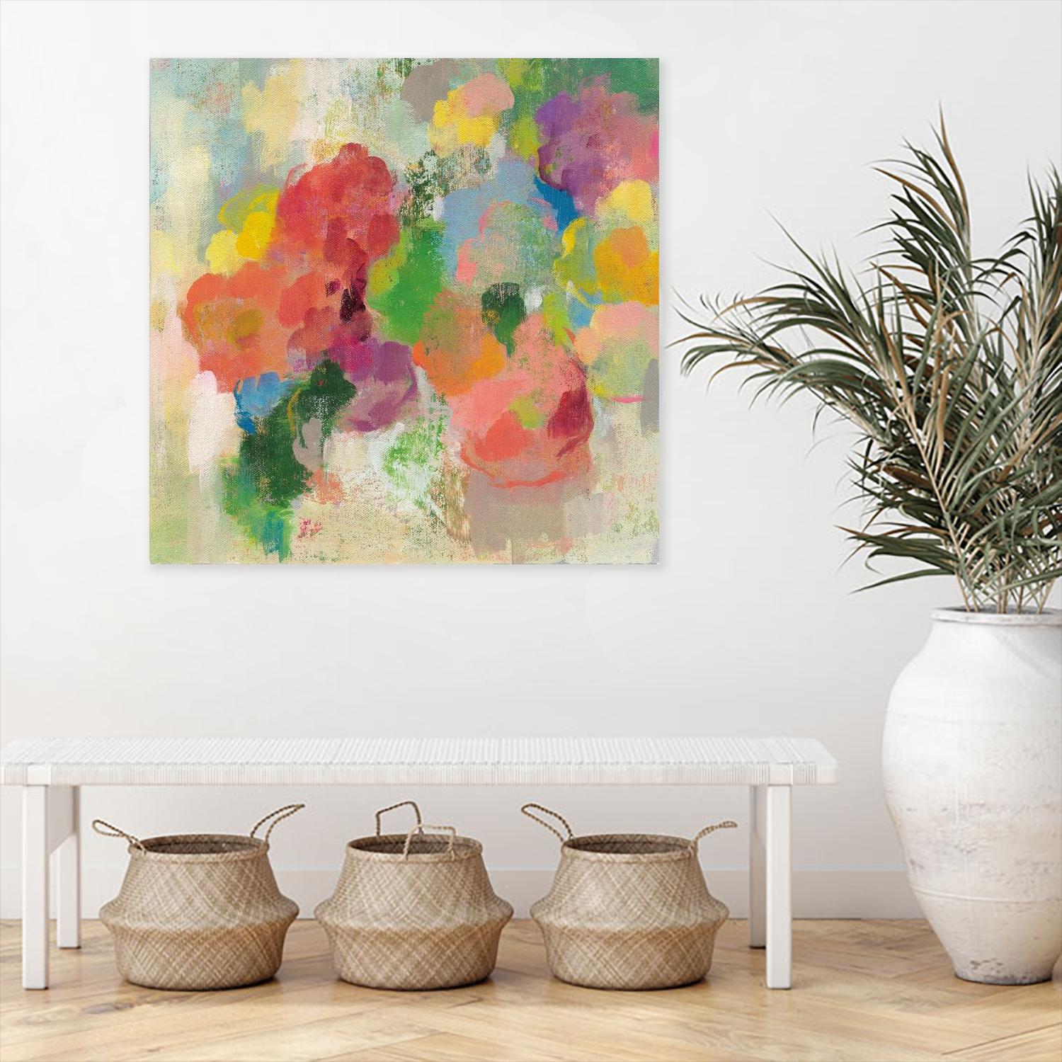 Colorful Garden III by Silvia Vassileva on GIANT ART - green floral