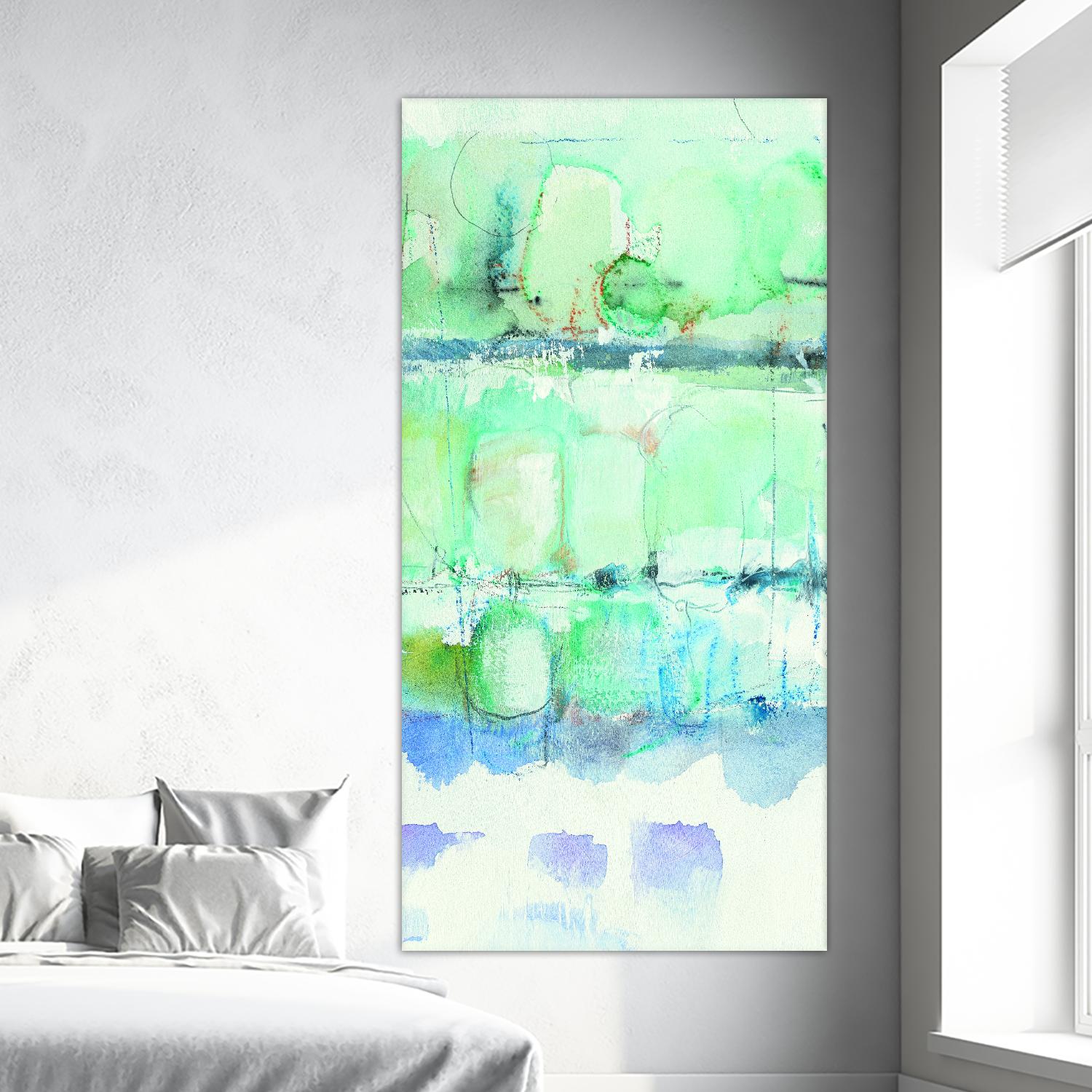 North Shore Panel III by Mike Schick on GIANT ART - turquoise abstract