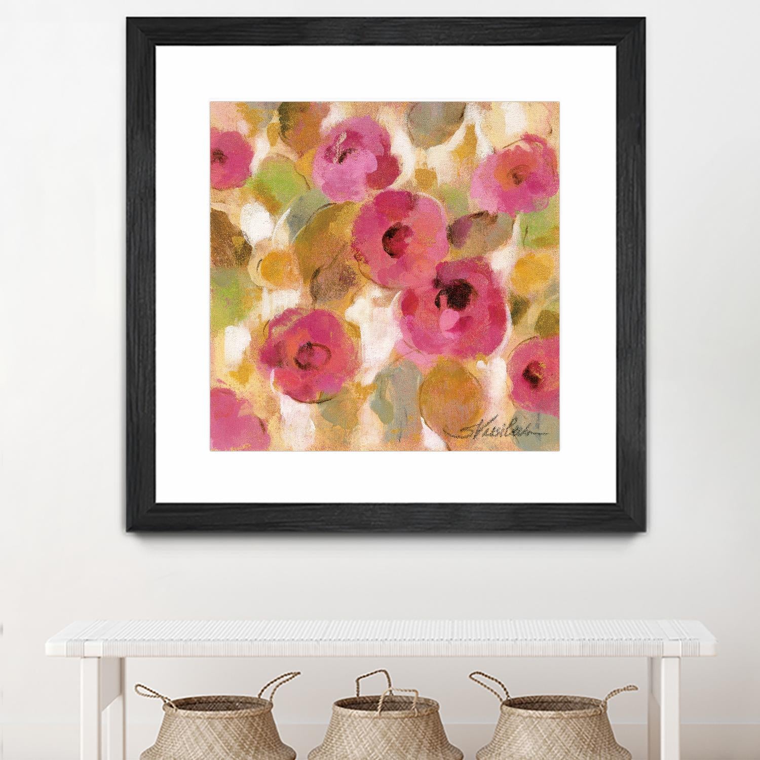 Glorious Pink Floral III by Silvia Vassileva on GIANT ART - yellow floral