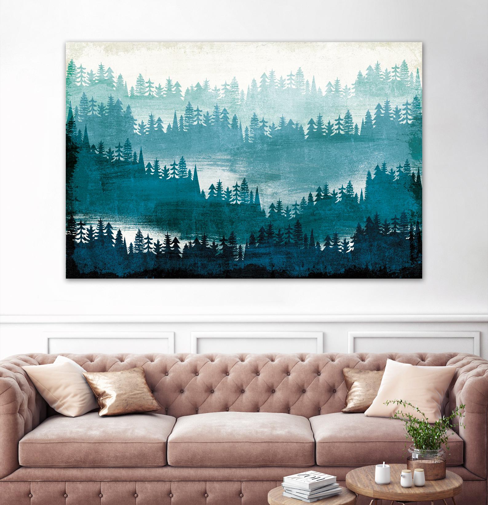 Mountainscape Blue by Michael Mullan on GIANT ART - white landscape