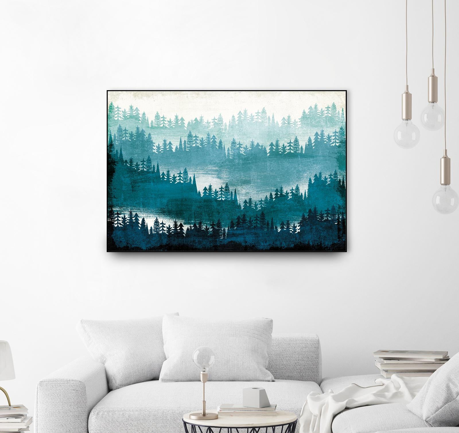 Mountainscape Blue by Michael Mullan on GIANT ART - white landscape