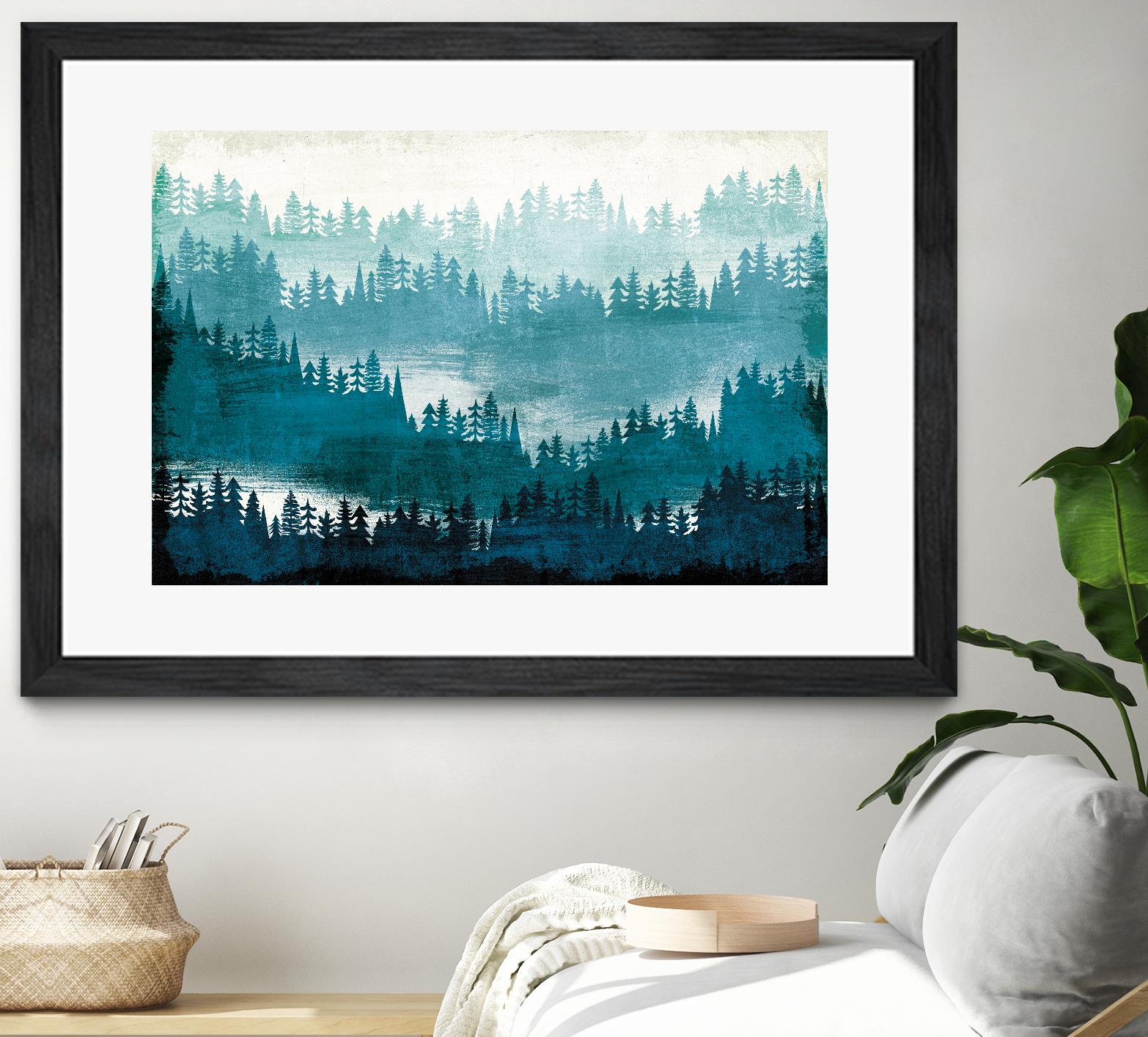 Mountainscape Blue by Michael Mullan on GIANT ART - white landscape