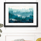 Mountainscape Blue by Michael Mullan on GIANT ART - white landscape