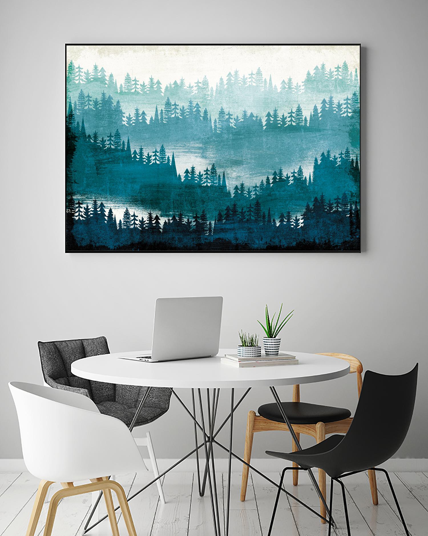 Mountainscape Blue by Michael Mullan on GIANT ART - white landscape