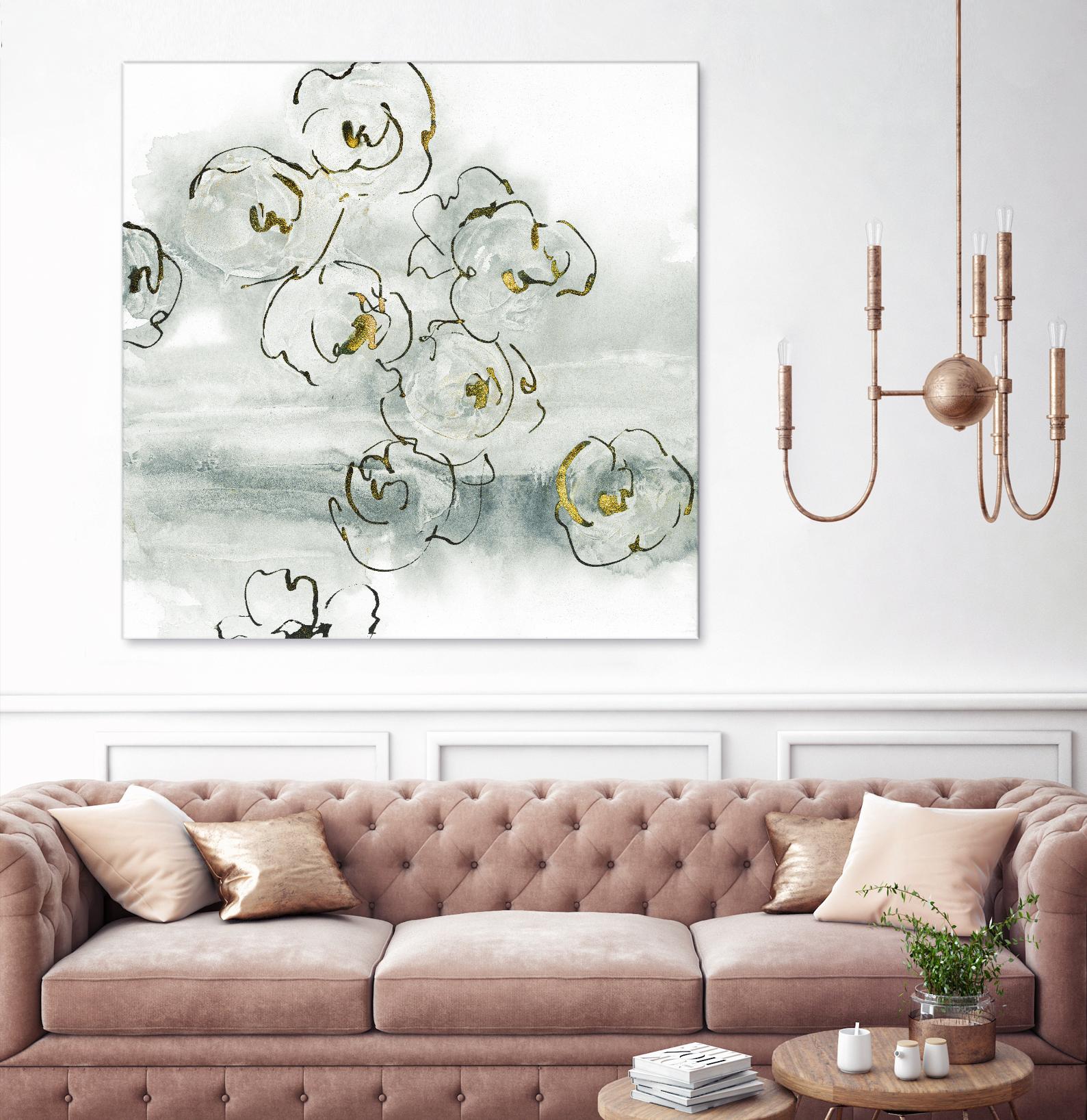 Gold Dust I by Chris Paschke on GIANT ART - yellow floral