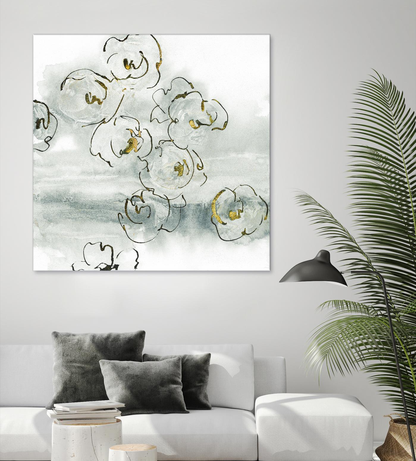 Gold Dust I by Chris Paschke on GIANT ART - yellow floral