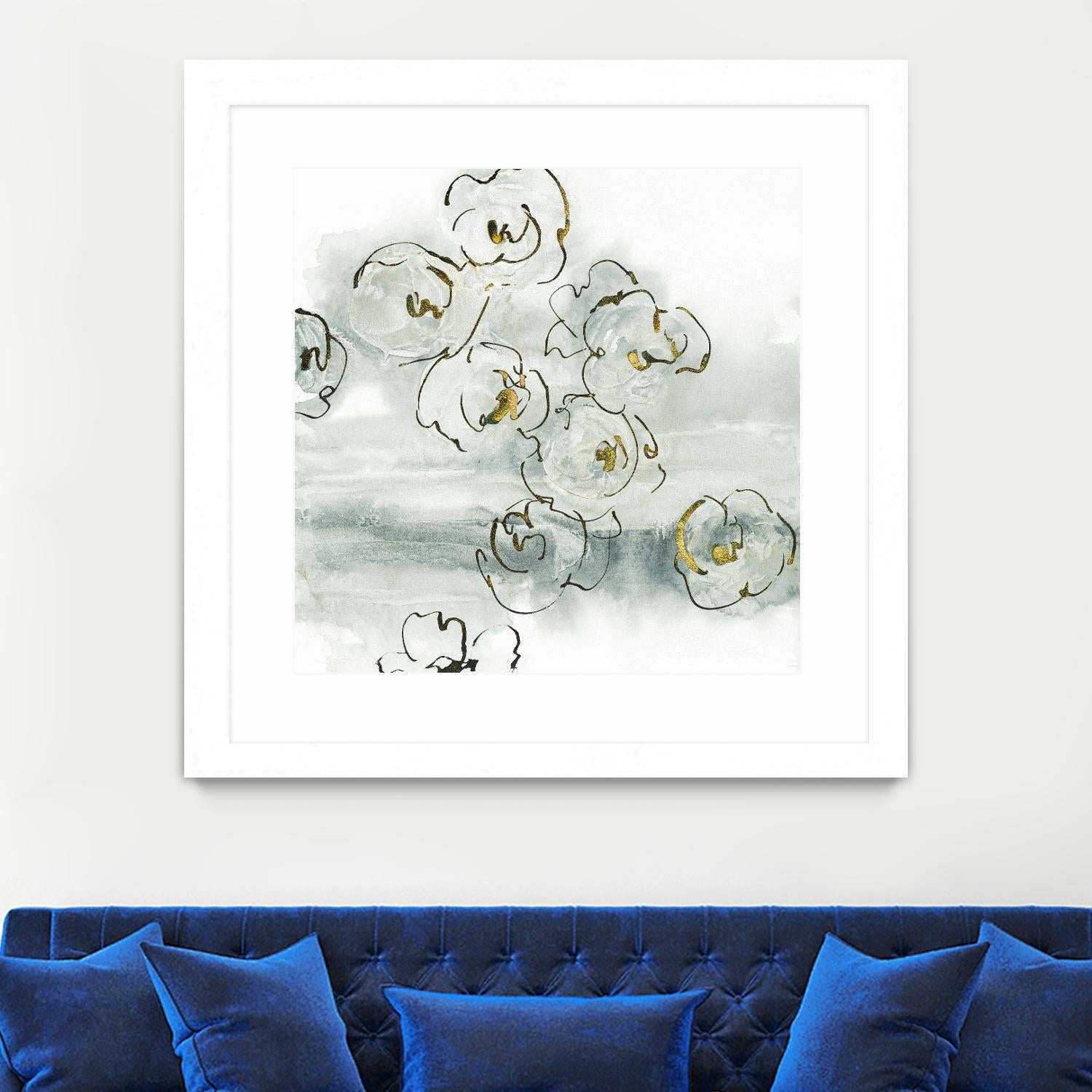 Gold Dust I by Chris Paschke on GIANT ART - yellow floral