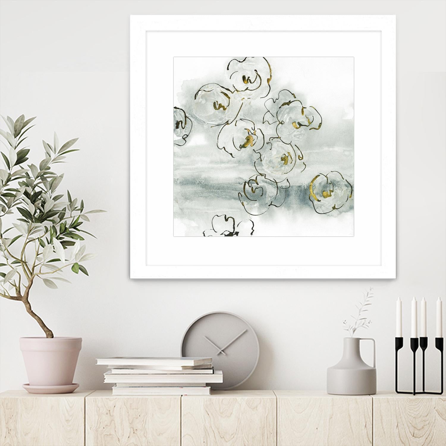 Gold Dust I by Chris Paschke on GIANT ART - yellow floral