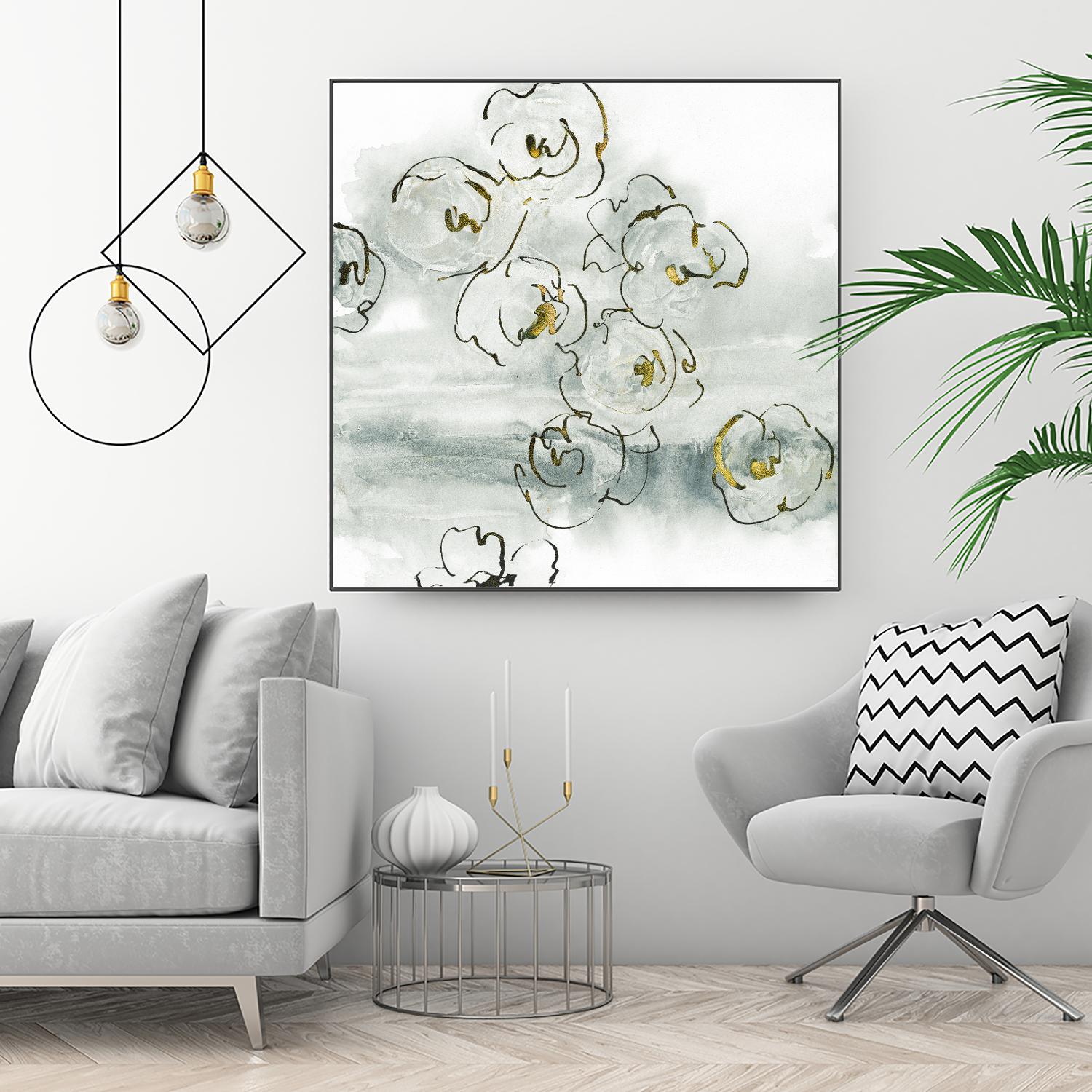 Gold Dust I by Chris Paschke on GIANT ART - yellow floral