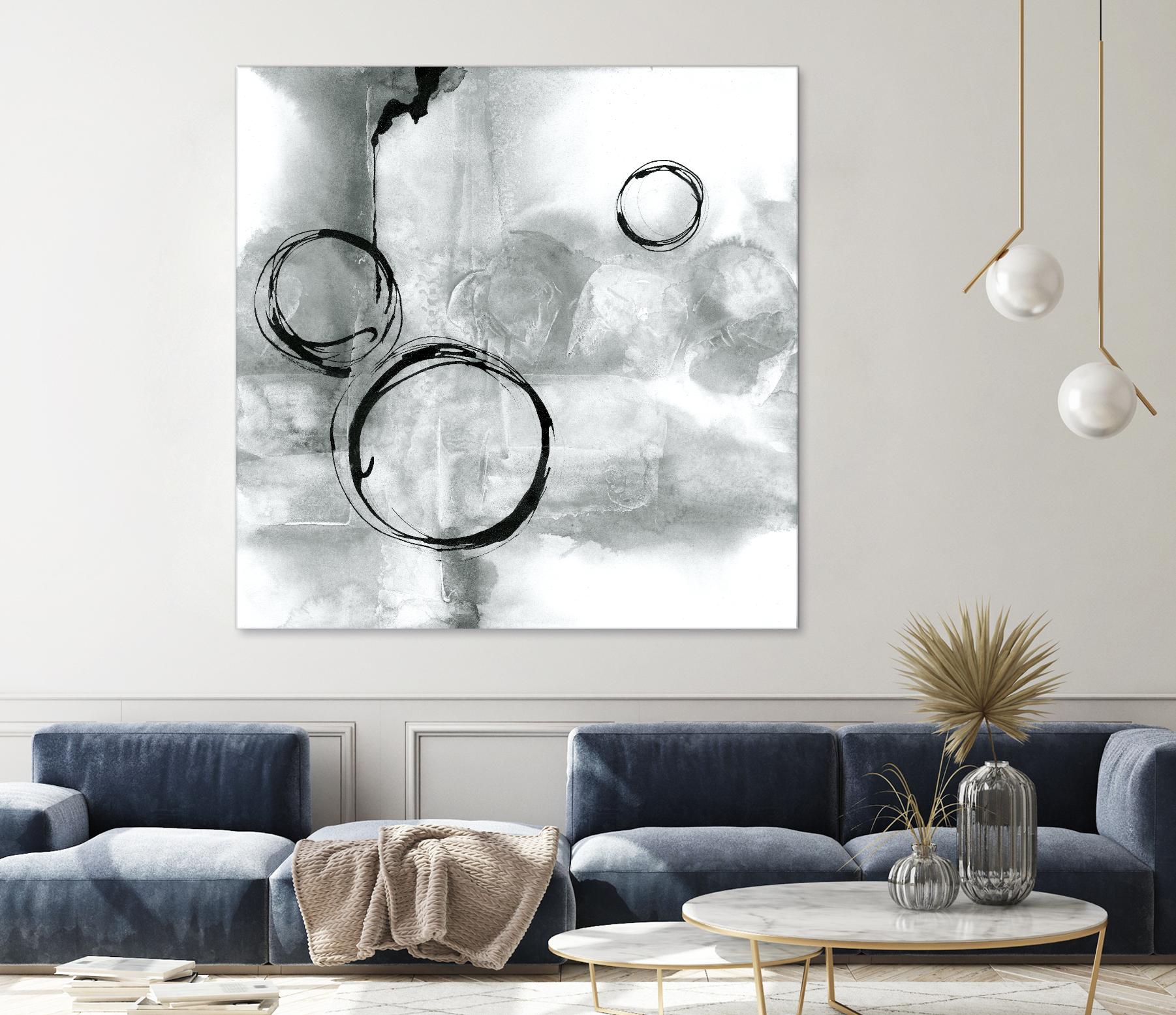 Full Circle I Gray by Chris Paschke on GIANT ART - grey abstract