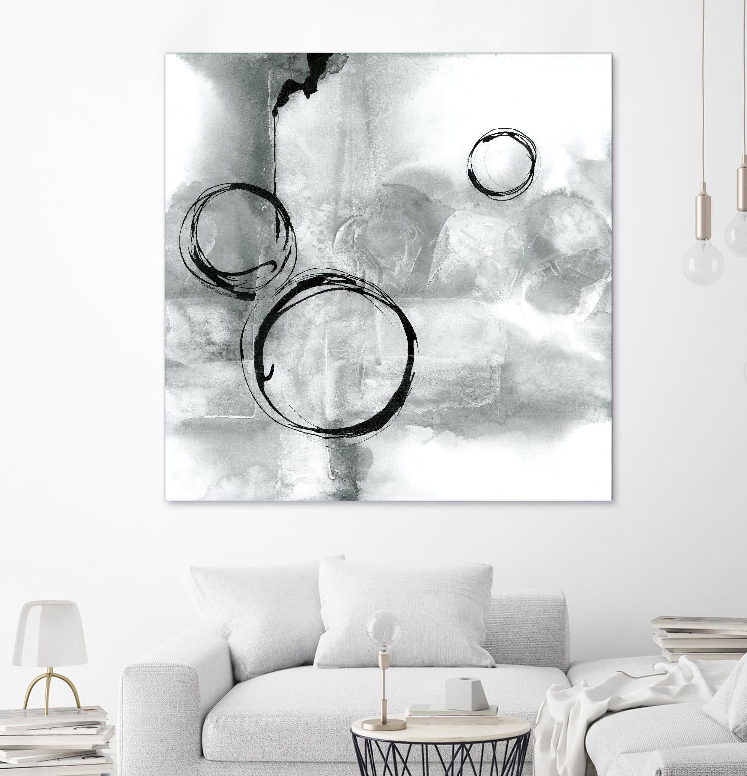 Full Circle I Gray by Chris Paschke on GIANT ART - grey abstract