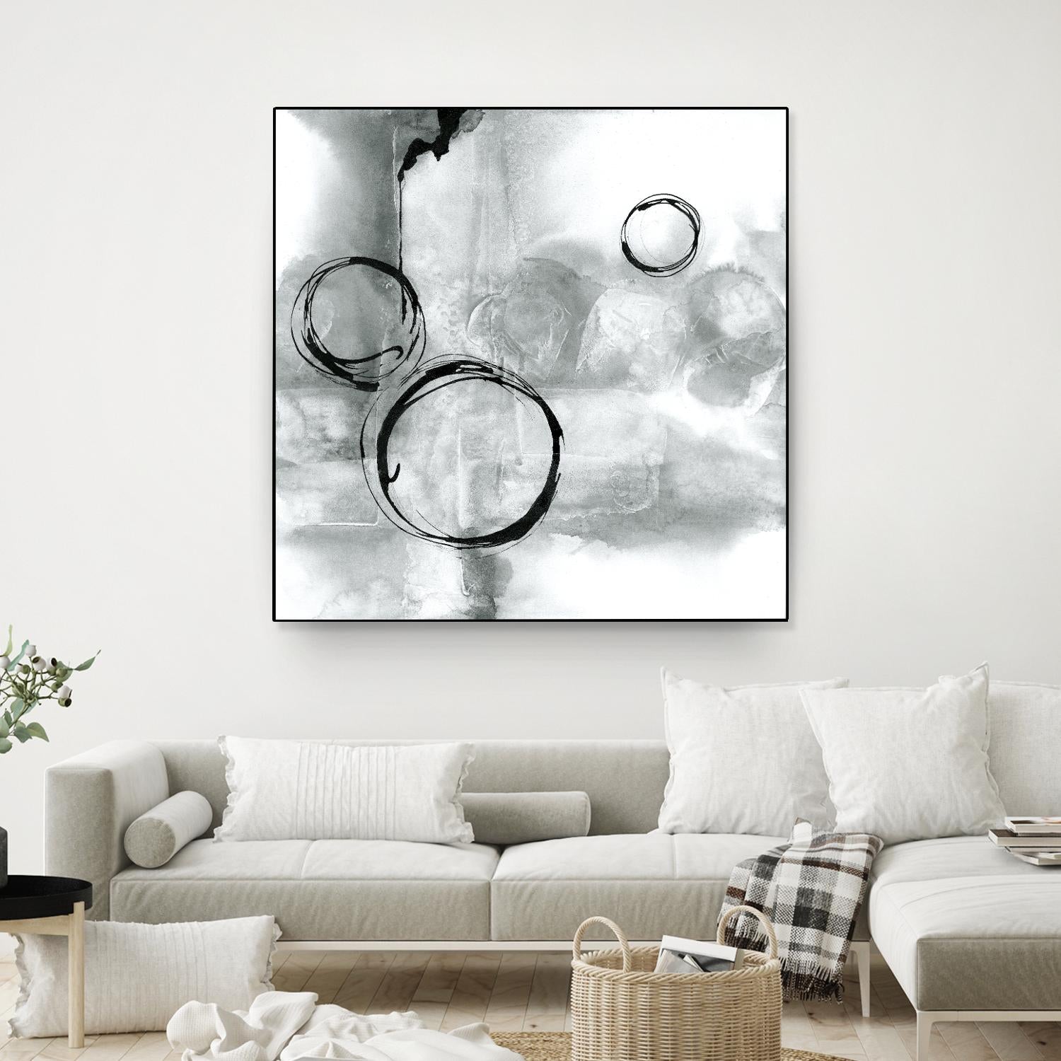 Full Circle I Gray by Chris Paschke on GIANT ART - grey abstract